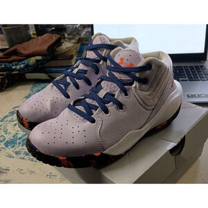 Under Armour Jet '21 Unisex Kid's Basketball Shoes Size 2.5Y Purple 3024795-503